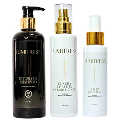 Frizz & Brassy Care for Blonde, Highlighted & Color-Treated Hair – Brighten, Control & Brass Neutralizing – Complete Bundle